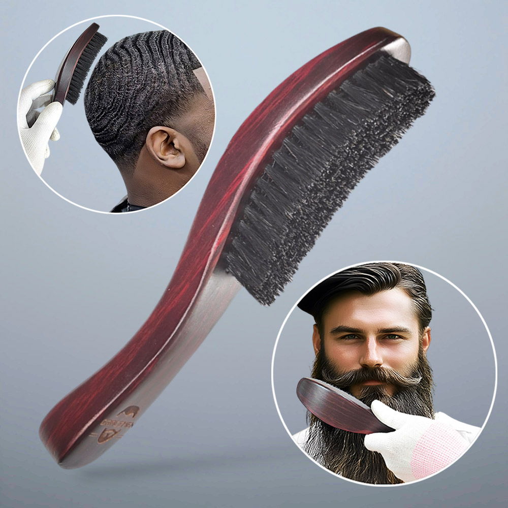 Hair Care Products - Gracemen 360 Dalgalı Fırça Kavisli Ahşap